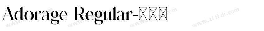 Adorage Regular字体转换